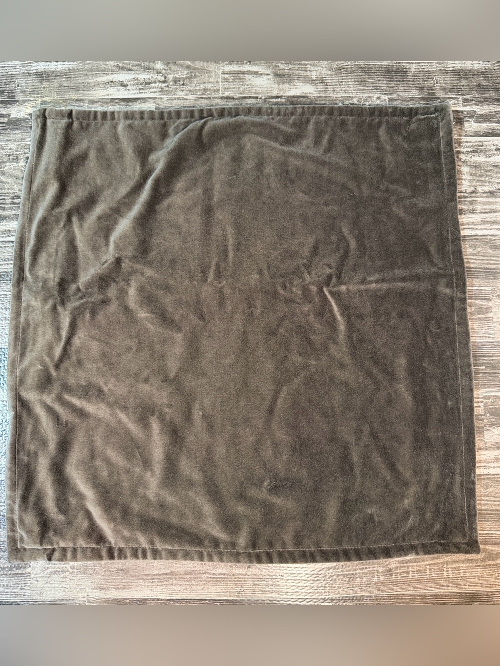 Crate & Barrel Relaxed Washed Organic Cotton Velvet 20"x20" Pillow Cover